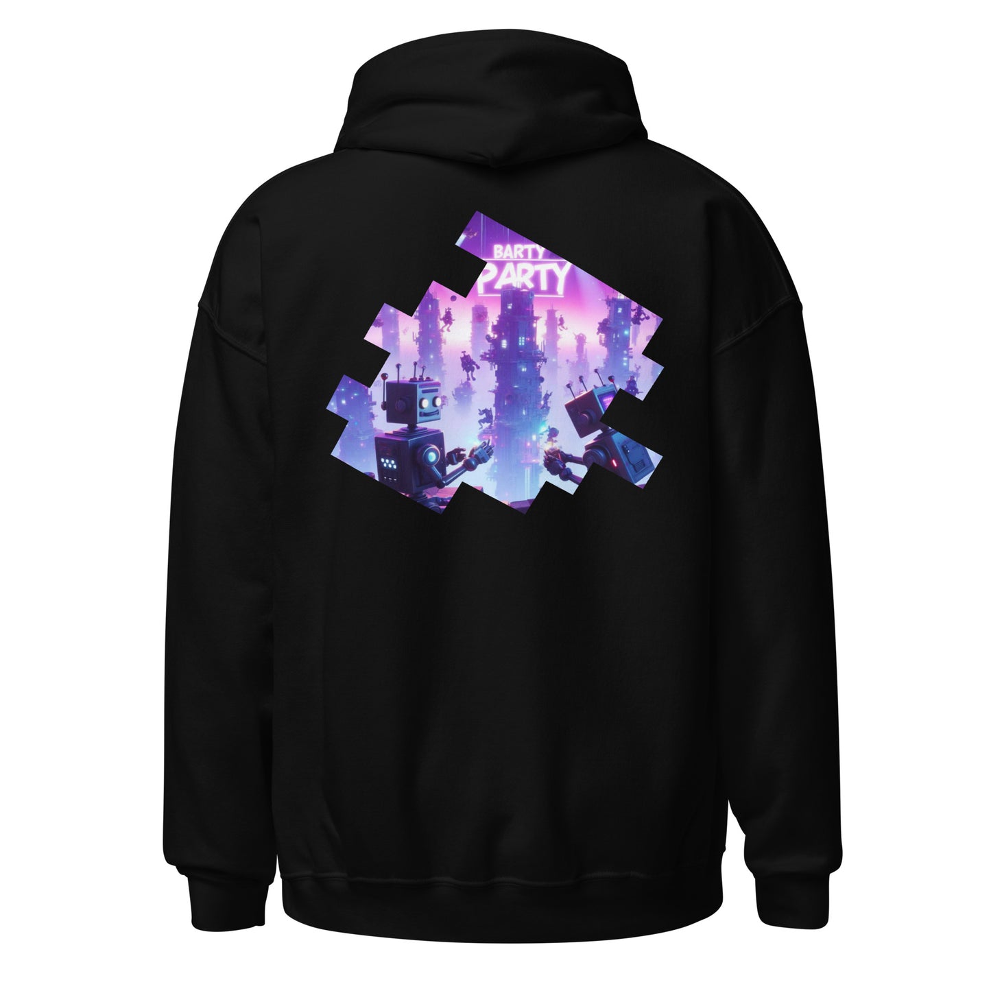 Purple Barty Party Robot Hoodie