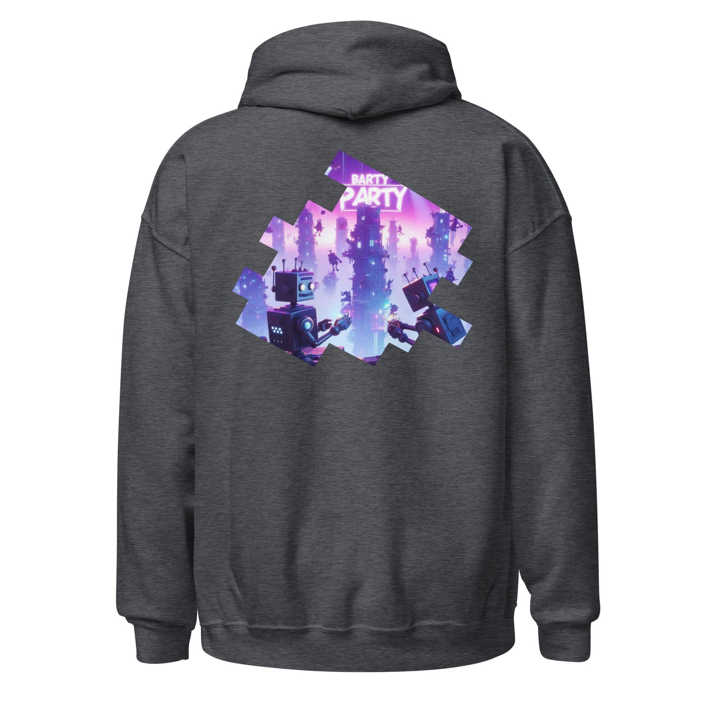 Purple Barty Party Robot Hoodie