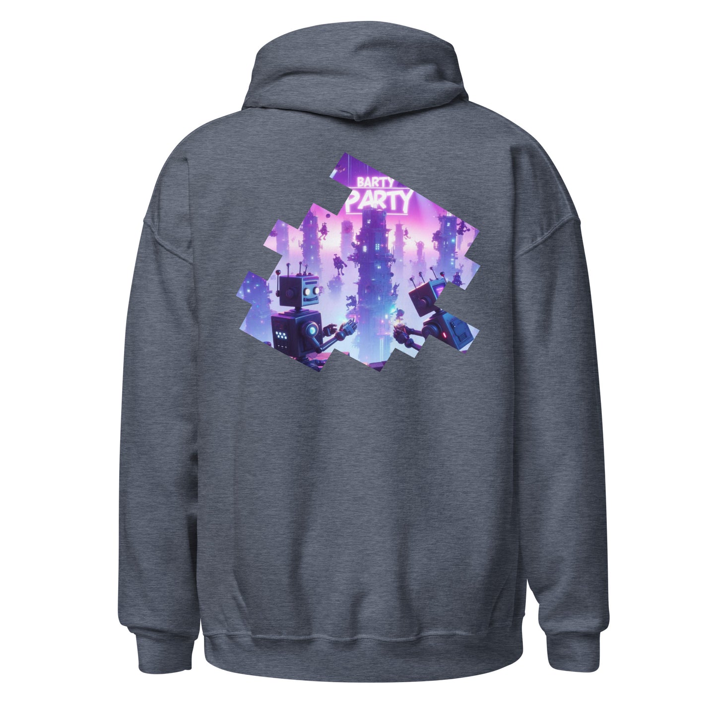 Purple Barty Party Robot Hoodie