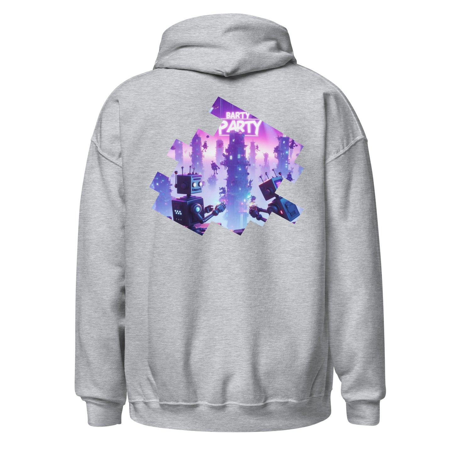 Purple Barty Party Robot Hoodie