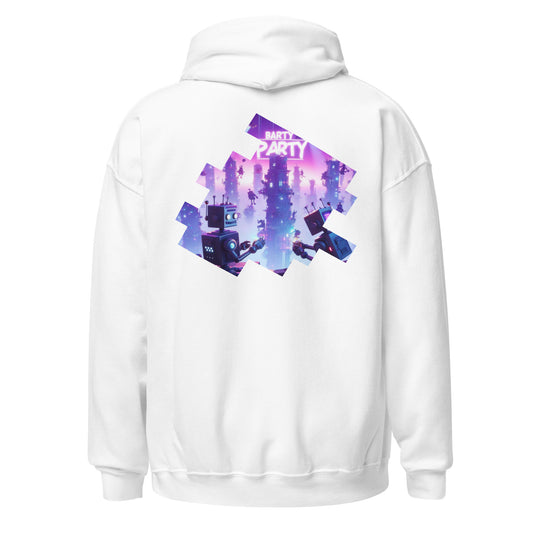 Purple Barty Party Robot Hoodie
